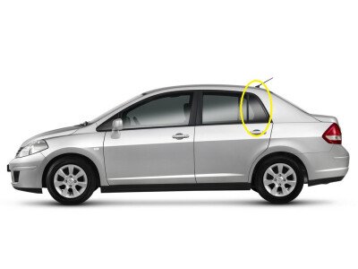 Стекло боковое NISSAN TIIDA 2004-2012 C11-4d sed RQ/LH 
Бренд: BENSON Тонированное