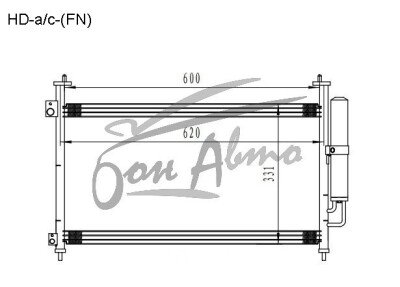 Радиатор кондиционера HONDA CIVIC 2005-2012 (FN)(h/b) 
Бренд: TONGSHI AL16