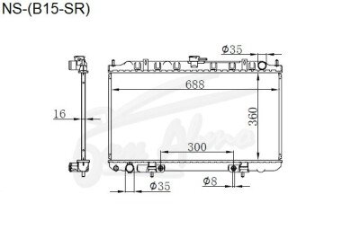 Радиатор MAZDA FAMILIA 1999-2006 (Y11) (SR,YD,CD) 
Бренд: TONGSHI PL16AT
