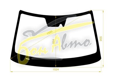 Стекло лобовое HYUNDAI CRETA 2021- (SU2) место под 1 камеру, место под датчик дождя, 
Бренд: КМК с синей полосой