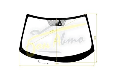 Стекло лобовое CITROEN C-CROSSER 2007-2012 (EP-LHD) обогрев щеток, место под датчик дождя, 
Бренд: КДМ с синей полосой