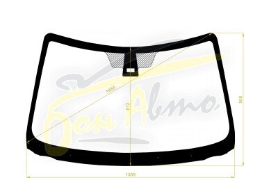 Стекло лобовое MAZDA VERISA 2004-2015 (DC-RHD) место под датчик дождя фурнитура, 
Бренд: BENSON с синей полосой