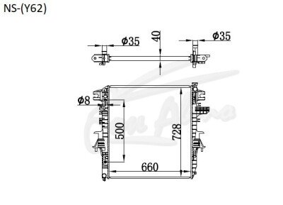 Радиатор INFINITI QX80 2010-2024 (Z62) (VK56) 
Бренд: TONGSHI PL40AT