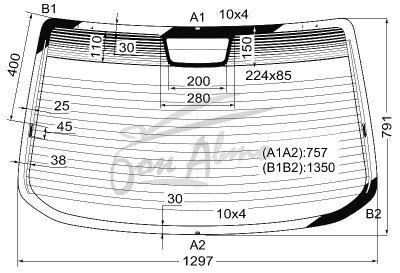Стекло заднее с обогревом TOYOTA PRIUS 1997-2003 (NHW10) 
Бренд: BSG
