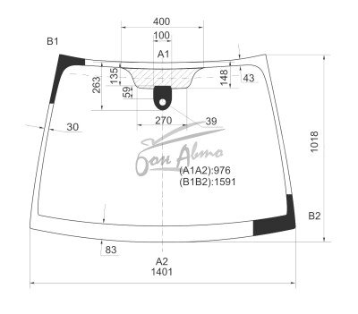 Стекло лобовое MITSUBISHI COLT 2002-2012 (Z20-RHD-5d) место под датчик дождя 
Бренд: BSG