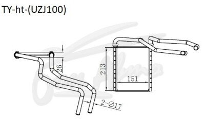 Радиатор отопителя TOYOTA LAND CRUISER 1997-2007 (UZJ100) 
Бренд: TONGSHI AL26
