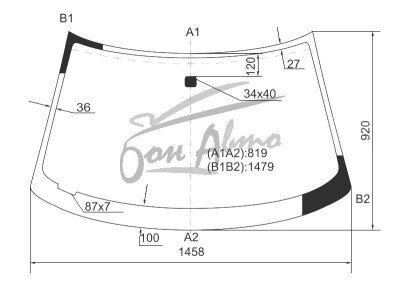 Стекло лобовое MITSUBISHI GTO 1990-2001 (Z15) фурнитура, 
Бренд: BENSON