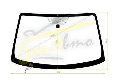 Стекло лобовое DAIHATSU BE-GO 2006-2016 (J200-LHD) обогрев щеток 
Бренд: FYG с зеленой полосой