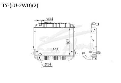 Радиатор TOYOTA HIACE TRUCK 1984-2000 (LH80-100)(2WD-2) (2-5L) 
Бренд: TONGSHI CB48MT