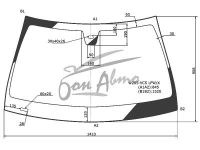 Стекло лобовое MERCEDES C-CLASS 2014- (W205-4/5d) место под датчик дождя фурнитура, 
Бренд: FYG