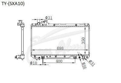 Радиатор TOYOTA RAV 4 1994-2000 (SXA10) (3S) 
Бренд: TONGSHI PL16AT