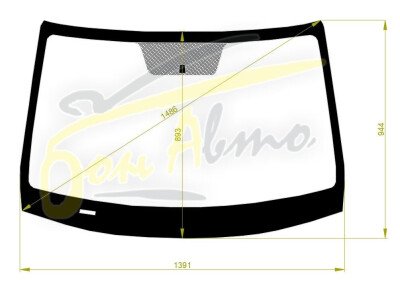 Стекло лобовое KIA RIO X-LINE 2017- (FB-RUS) 
Бренд: BENSON с синей полосой