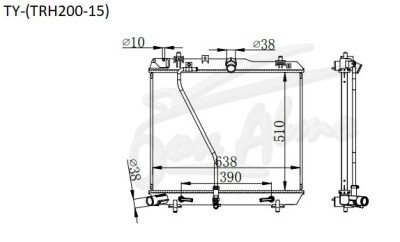 Радиатор TOYOTA HIACE 2004-2019 (TRH200)(2015-) (1-2TR) 
Бренд: TONGSHI PL26AT