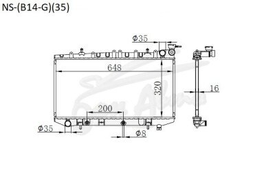 Радиатор MAZDA FAMILIA 1994-1999 (Y10)(*35) (GA,SR) 
Бренд: TONGSHI PL16AT