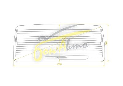 Стекло заднее с обогревом MERCEDES MB140 1996- () 
Бренд: BSG