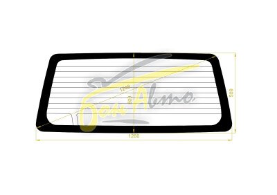 Стекло заднее с обогревом MITSUBISHI PAJERO 1991-1999 (V46) 
Бренд: BSG Тонированное