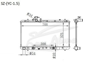 Радиатор FIAT SEDICI 2009-2011 (YA11-21) (M15-18) 
Бренд: TONGSHI PL26AT