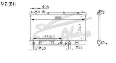 Радиатор FORD LASER 1998-2004 (KN,KQ) (B3-6,BP,Z5) 
Бренд: TONGSHI PL16AT
