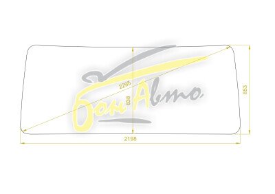 Стекло лобовое HOWO A7 2012- (2198*853*) 
Бренд: КДМ 30% с синей полосой