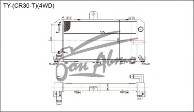 Радиатор TOYOTA TOWN ACE 1992-1996 (CR20-30)(T-4WD) (2-3CT) 
Бренд: TONGSHI AL48AT