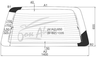 Стекло заднее с обогревом NISSAN SERENA 1991-2000 (#C23) в герметик 
Бренд: FYG