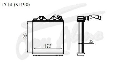 Радиатор отопителя TOYOTA CARINA 1992-1996 (ST190) 
Бренд: TONGSHI AL32