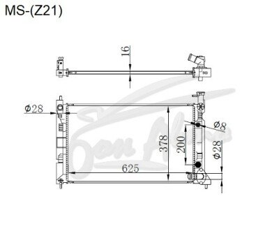 Радиатор MITSUBISHI COLT 2002-2012 (Z20) (4G15,4G19,4A90,4A91) 
Бренд: TONGSHI PL16AT