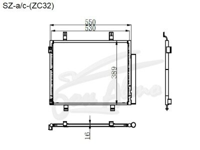 Радиатор кондиционера SUZUKI SWIFT 2010-2016 (ZC32,ZC72) 
Бренд: TONGSHI AL16