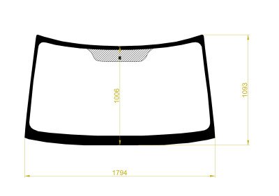 Стекло лобовое VOLKSWAGEN CRAFTER 2006-2017 (LT3-LHD) 
Бренд: BENSON с синей полосой