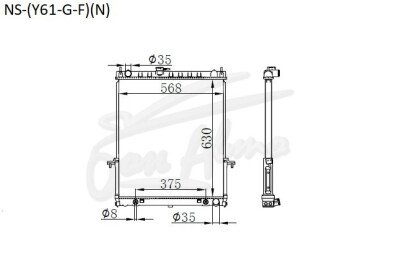 Радиатор NISSAN PATROL 2002-2007 (Y61)(б/о) (TB) 
Бренд: TONGSHI PL32AT