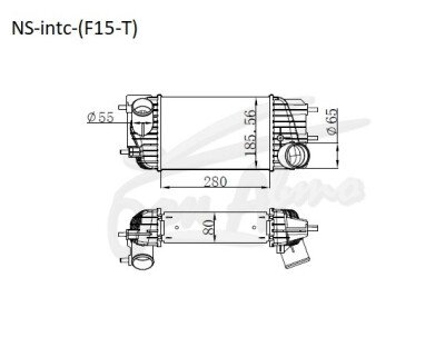 Радиатор интеркулер NISSAN JUKE 2010- (F15) (MR16DDT) 
Бренд: TONGSHI PL80