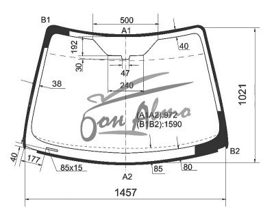 Стекло лобовое FORD FOCUS 2004-2011 (CB4) 5d wgn 
Бренд: BSG с серой полосой