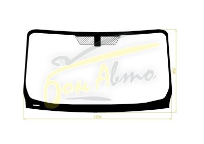 Стекло лобовое TOYOTA HIACE 2019- (H300) фурнитура, 
Бренд: FYG