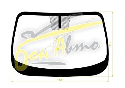 Стекло лобовое NISSAN JUKE 2010- (F15-RHD-зерк2) 
Бренд: КМК с синей полосой