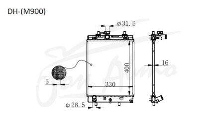 Радиатор SUBARU JUSTY 2016- (M900) (1KR) 
Бренд: TONGSHI PL16MT