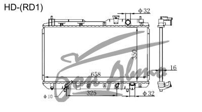 Радиатор HONDA ORTHIA 1996-2002 (EL1) (B20) 
Бренд: TONGSHI PL16AT