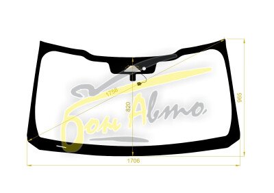 Стекло лобовое FORD F-SERIES 2020- (F150-1706*965) большое окно под камеру с обогревом, место под датчик дождя, молдинг, 
Бренд: BENSON