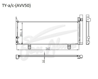 Радиатор кондиционера DAIHATSU ALTIS 2011-2017 (AVV50)(гибрид) 
Бренд: TONGSHI AL16
