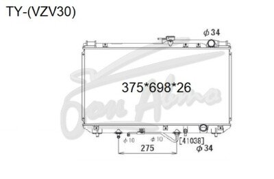 Радиатор TOYOTA HILUX SURF 1989-1995 (VZN130) (3VZ) 
Бренд: TONGSHI CB36AT