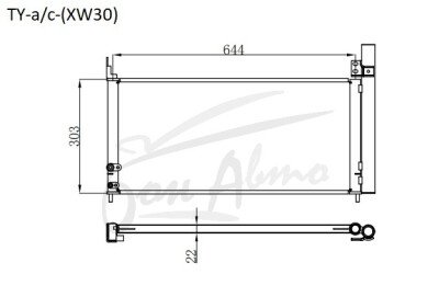 Радиатор кондиционера LEXUS HS 2009- (ANF10) 
Бренд: TONGSHI AL22