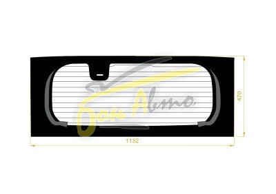 Стекло заднее с обогревом TOYOTA SIENTA 2022- (MXPC10) место под 1 камеру 
Бренд: BENSON Тонированное