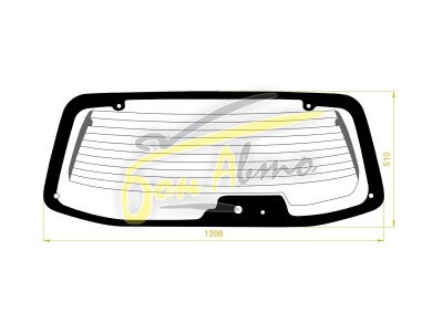 Стекло заднее с обогревом MAZDA TRIBUTE 2000-2007 (EP) 6 отверстий 
Бренд: BSG