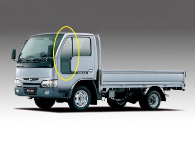 Стекло боковое NISSAN ATLAS 1991-2007 F23-форт FV/LH/X 
Бренд: КМК