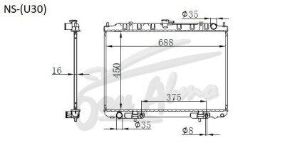 Радиатор NISSAN LIBERTY 1998-2004 (M12) (SR20) 
Бренд: TONGSHI PL16AT