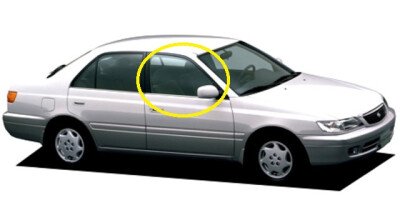 Стекло боковое TOYOTA CORONA PREMIO 1996-2001 ST210 FD/RH 
Бренд: BSG