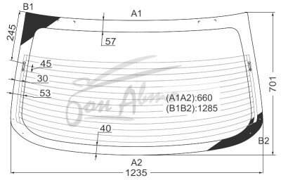 Стекло заднее с обогревом NISSAN VERSA 2006-2013 (C11-4d sed) 
Бренд: BSG Тонированное