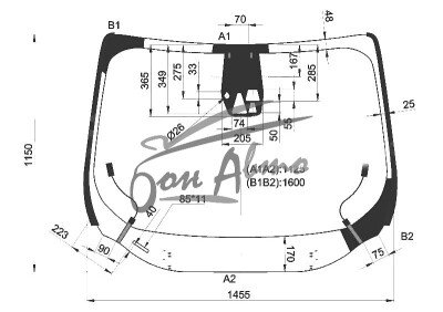 Стекло лобовое FORD ESCAPE 2012-2019 (LHD) полный обогрев, место под 3 камеры, место под датчик дождя, 
Бренд: КМК
