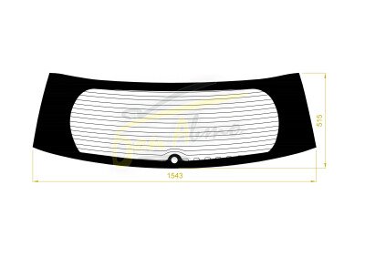 Стекло заднее с обогревом HONDA ODYSSEY 2013- (RC1) 1 отверстие молдинг, 
Бренд: BENSON Тонированное