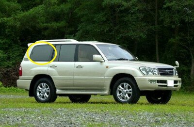 Стекло боковое TOYOTA LAND CRUISER CYGNUS 1997-2007 FJ100 1 отверстие SW/RH/X 
Бренд: BENSON Тонированное