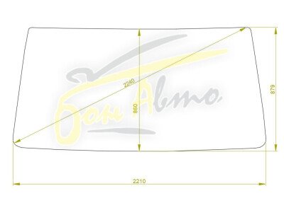 Стекло лобовое ISUZU FORWARD 1983- (CVR-2210*879*2240) 
Бренд: BENSON с синей полосой